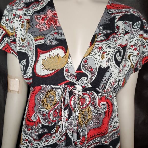 Multi-Color V-Neck Dress - Picture 3 of 6